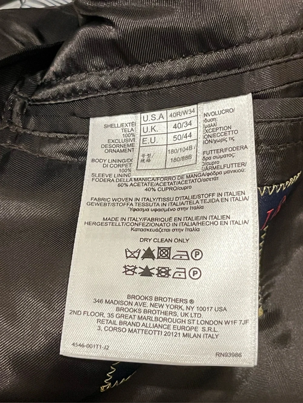 Brooks Brothers 40R Brown Plaid 100% Madison 1818 Tailored Fit ITALY $1250 MINT